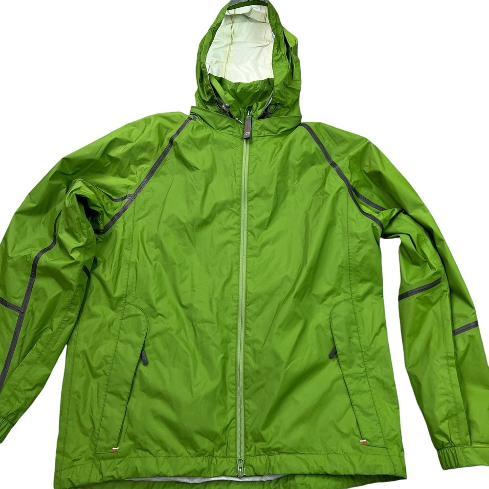 Aigle Actimum Jacket Mens Size L  Zip Packable Hidden Hood Hiking Gorpcore